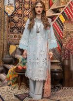 Heavy Cotton Sky Blue Festival Wear Embroidery Work Pakistani Suit